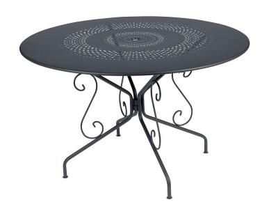 FERMOB Table de jardin ronde Montmartre &Oslash; 117 cm Carbone - 