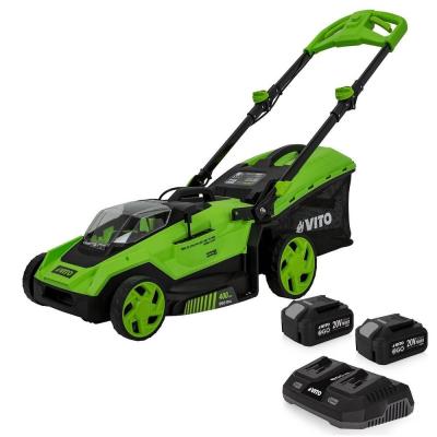 VITO Tondeuse 40V - 2 Batteries lithium 3.0Ah Chargeur double Moteur Brushless 600m2