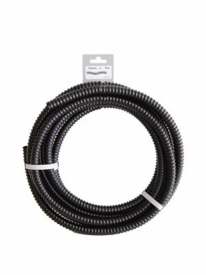 UBBINK Tuyau de raccord cannel&eacute; renforc&eacute; noir - &Oslash;13 mm (&Acirc;&frac12;"") x 5 m 