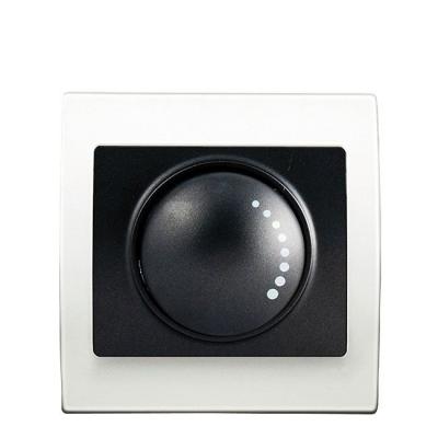 SIEMENS Va et Vient Variateur 500W Anthracite Delta Iris + Plaque basic Blanc 