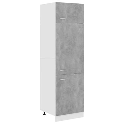 VIDAXL Armoire de r&eacute;frig&eacute;rateur Gris b&eacute;ton 60x57x207 cm Agglom&eacute;r&eacute;