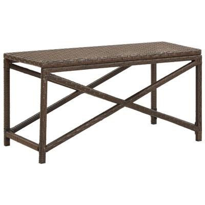 VIDAXL  - Banc de jardin 80 cm R&eacute;sine tress&eacute;e Marron Brown