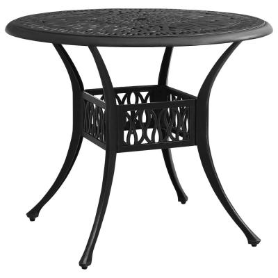 VIDAXL  - Table de jardin Noir 90x90x74 cm Aluminium coul&eacute; Noir