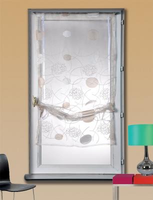 Homemaison - Vitrage en organza jacquard &agrave; remonter Ivoire 90 x 200cm - Ivoire