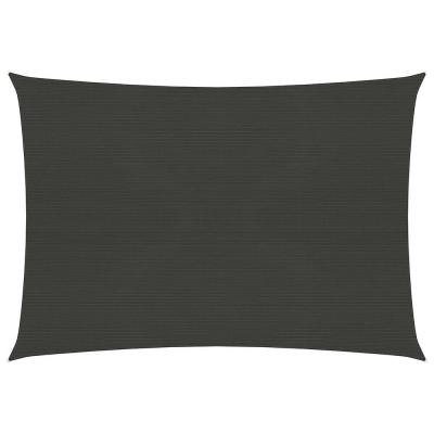 HELLOSHOP26 Voile d'ombrage 160 g/m&sup2; 5 x 6 m pehd anthracite 02_0008941