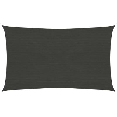 HELLOSHOP26 Voile d'ombrage 160 gparm&sup2; 5 x 8 m pehd anthracite  02_0008945 