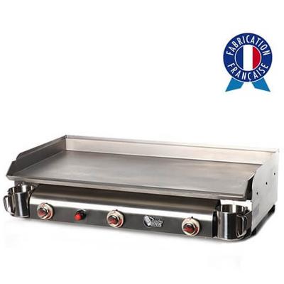 PLANCHA TONIO Plancha Gaz Tonio Trio 3 Feux Tout Inox Caisson et Plaque Inox