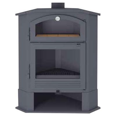 FM CALEFACCION Fm po&ecirc;le &agrave; bois d'angle en acier ch-4 r 9,5kw avec four