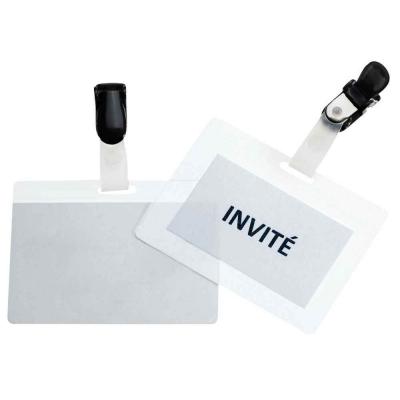  Badge A Clip + Bretelle Plastifiable 54x90mm - Boite De 25