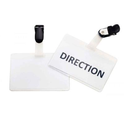  Badge Clip + Bretellelle 60x90mm En Pvc - Boite De 50