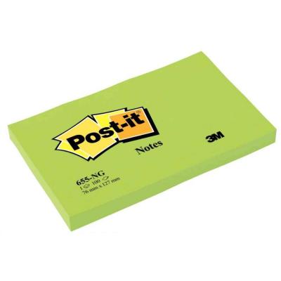 GENERIQUE Bloc Post-it 100 feuilles 76x127mm vert - Lot de 6 