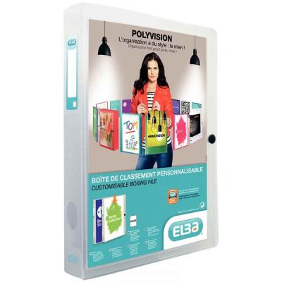 ELBA Boxing transparent personnalisable polypropyl&egrave;ne dos 40 incolore