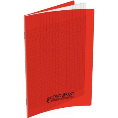 CONQUERANT 7 CONQUERANT CLASSIQUE Cahier 170 x 220 mm, s&eacute;y&egrave;s, rouge 