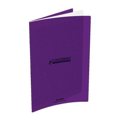 CLAIREFONTAINE Conquerant Cahier 210 x 297 mm, s&eacute;y&egrave;s, violet - Lot de 8
