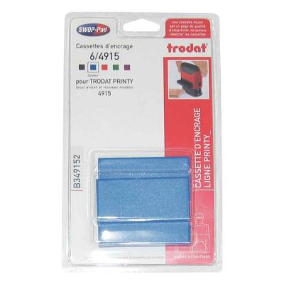 TRODAT  - Cassette Ref 6/4915 Encre Bleu - Blister De 3