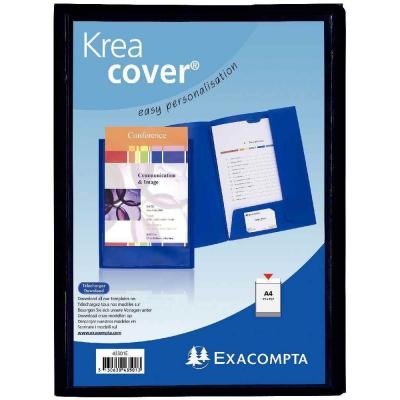 EXACOMPTA Chemise 2 rabats cartocom personnalisable noir