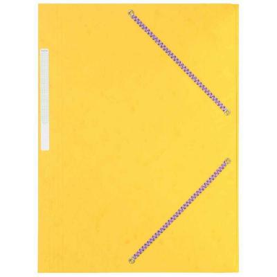 AUTRE Chemise 3 rabats &agrave; &eacute;lastiques. Coloris : jaune. Carte lustr&eacute;e 7/10 &egrave;me. 600g