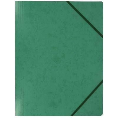 COUTAL Exacompta Chemise &agrave; &eacute;lastiques 24 x 32 cm 3 rabats 375 g Vert