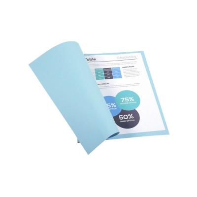 MAJUSCULE Chemises dossiers 180g 24x32 bleu clair - Paquet de 100