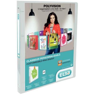 ELBA   classeur de pr&eacute;sentation polyvision, 20 mm, incolore noir