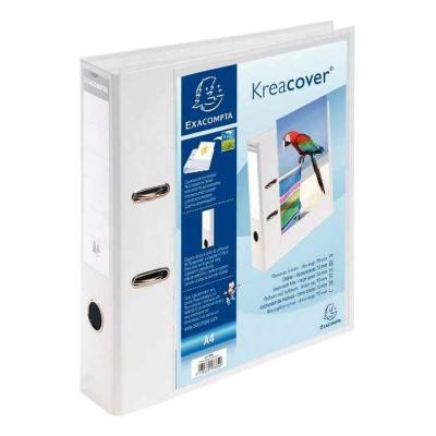 EXACOMPTA Classeur personnalisable a levier A4+ - dos 70 mm - couleur blanc
