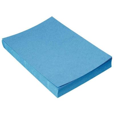 PAVO  Lot de 100 Plats de couvertures A4 grain cuir 250 g Bleu