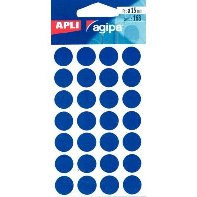 AGIPA  Etiquettes De Couleur, Diametre: 15 Mm, Rond, Bleu