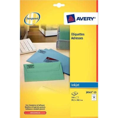 AVERY Etiquette laser  invisible 99.1x33.9 - boite de 400