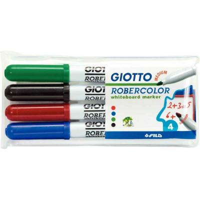 OMYACOLOR Etui 4 feutres tableau blanc pointe moyenne ogive assortis