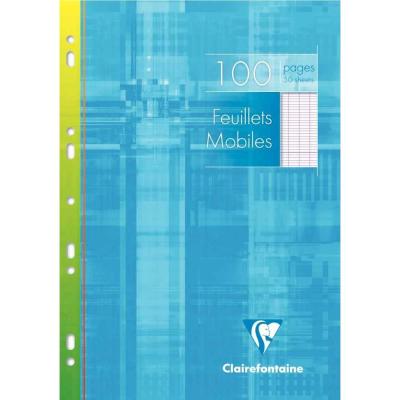 CLAIREFONTAINE Feuillets mobiles perfor&eacute;s  Metric A4 100 pages S&eacute;y&egrave;s