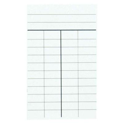 ELVE  Fiche Biblioth&egrave;que 75x125 Mm 4 Colonnes Blanc 1000 Pi&egrave;ces