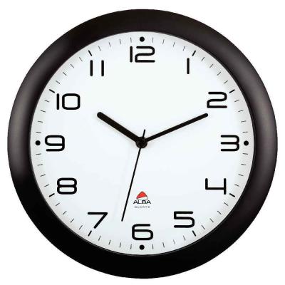 Alba HORNEW N Quartz Horloge Silencieuse Noir 30 x 5,5 x 30 cm