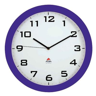 Alba HORISSIMO P Grande Horloge Silencieuse Prune 38 x 5,5 x 38 cm