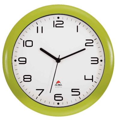 Alba horloge silencieuse 30cm quartz - vert anis - 30,5x30,5x5cm
