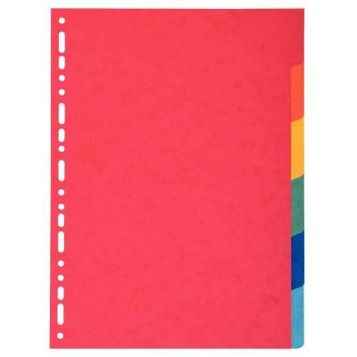 EXACOMPTA   intercalaires en carton, a4, 6 touches noir