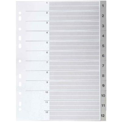 ESSELTE Intercalaires polypropyl&egrave;ne A4 12 divisions num&eacute;rique