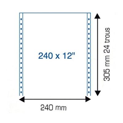  ELVE Listing 240 x 12"" - 1 feuillet velin - 70grs - carton de 2000 plis