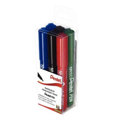 PENTEL Marqueurs permanents NN50 ogive assortis - Pochette de 6