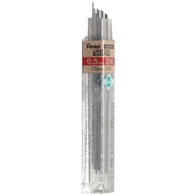 PENTEL  Lot de 3 Etuis de 12 mines HI-POLYMER SUPER 0,5 mm 2H