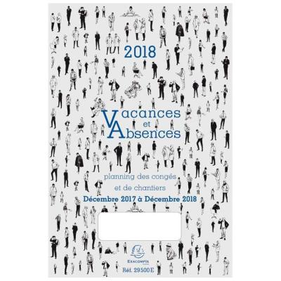 EXACOMPTA Planning cong&eacute;s et absences - 29500E -  - D&eacute;cembre &agrave; D&eacute;cembre