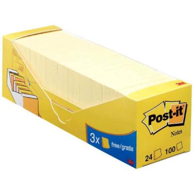 GENERIQUE Post-It 76x76mm Jaune - Boite De 24 Dont 3 Gratuits