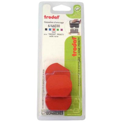 TRODAT Recharge cassette encreurs 6/46030 rouge - Blister de 3