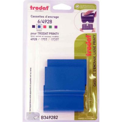  Recharge cassette encreurs 6/4928 bleue - Blister de 3