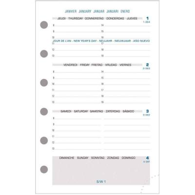 EXACOMPTA Recharge 2023 verticale Exatime 14 - 1 semaine sur 2 pages 