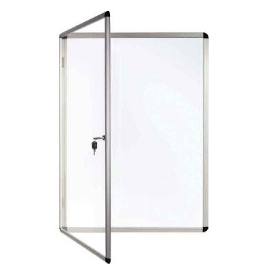 BI OFFICE Vitrine d'int&eacute;rieur fond m&eacute;tal pour 9 documents A4