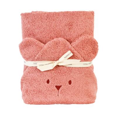 Cape De Bain &Agrave; Oreilles Ourson - Bois De Rose Rose