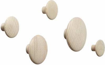 MUUTO Pat&egrave;re Design - Set de 5 pat&egrave;res DOTS Ch&ecirc;ne &Oslash; 17cm, 13cm, 9cm