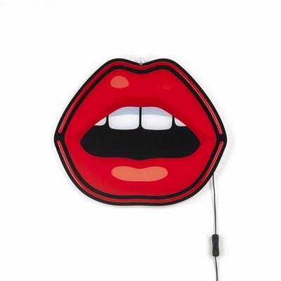 SELETTI MOUTH-Applique murale Bouche lumineuse n&eacute;on L47cm Rouge 