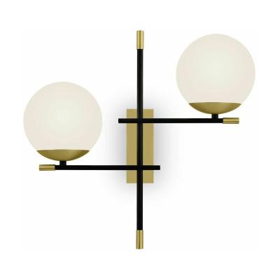 MAYTONI Applique murale de style moderne avec structure en m&eacute;tal noir et dor&eacute;