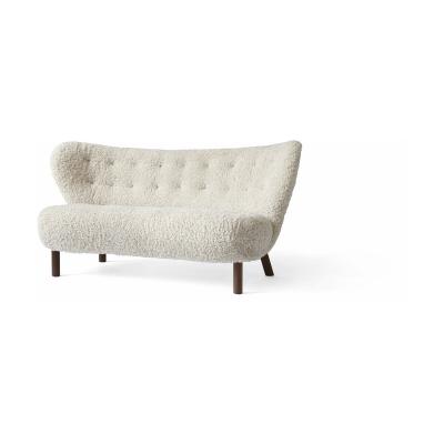 &TRADITION Canap&eacute; Little Petra VB2 - sheepskin moonlight - noyer huil&eacute;
